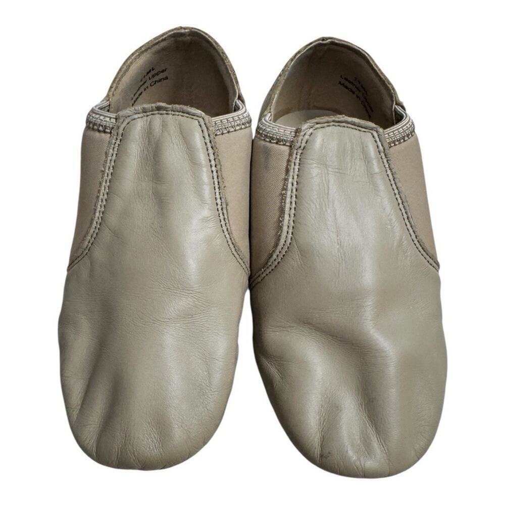 Capezio Split Sole Jazz Shoes Tan 11M Little Kid Runs Small Preowned - Picture 3 of 7